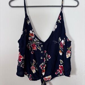 Patrons of Peace Floral CroppedCamisole in Navy Size M